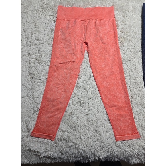 Lot NOBO/No Boundaries High Rise Crop Seamless Leggings Pink/Coral Blue XXL NWT - Picture 3 of 12